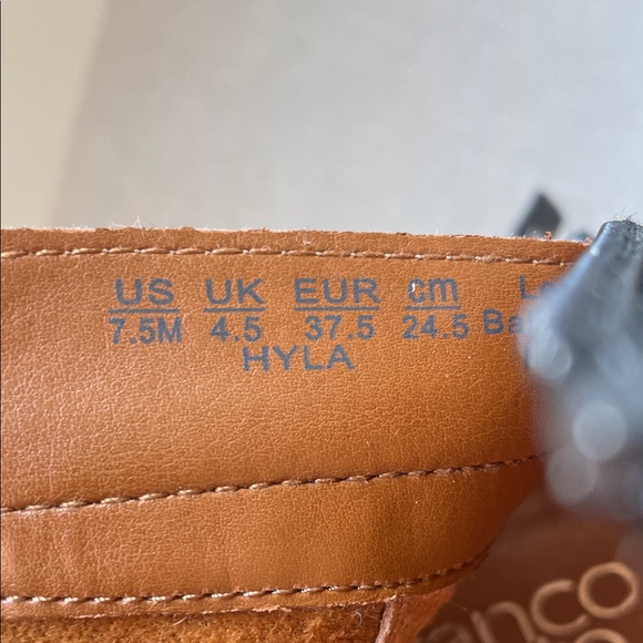 Franco Sarto Black Leather Hyla Ankle Boots Size 7.5 - Picture 9 of 14